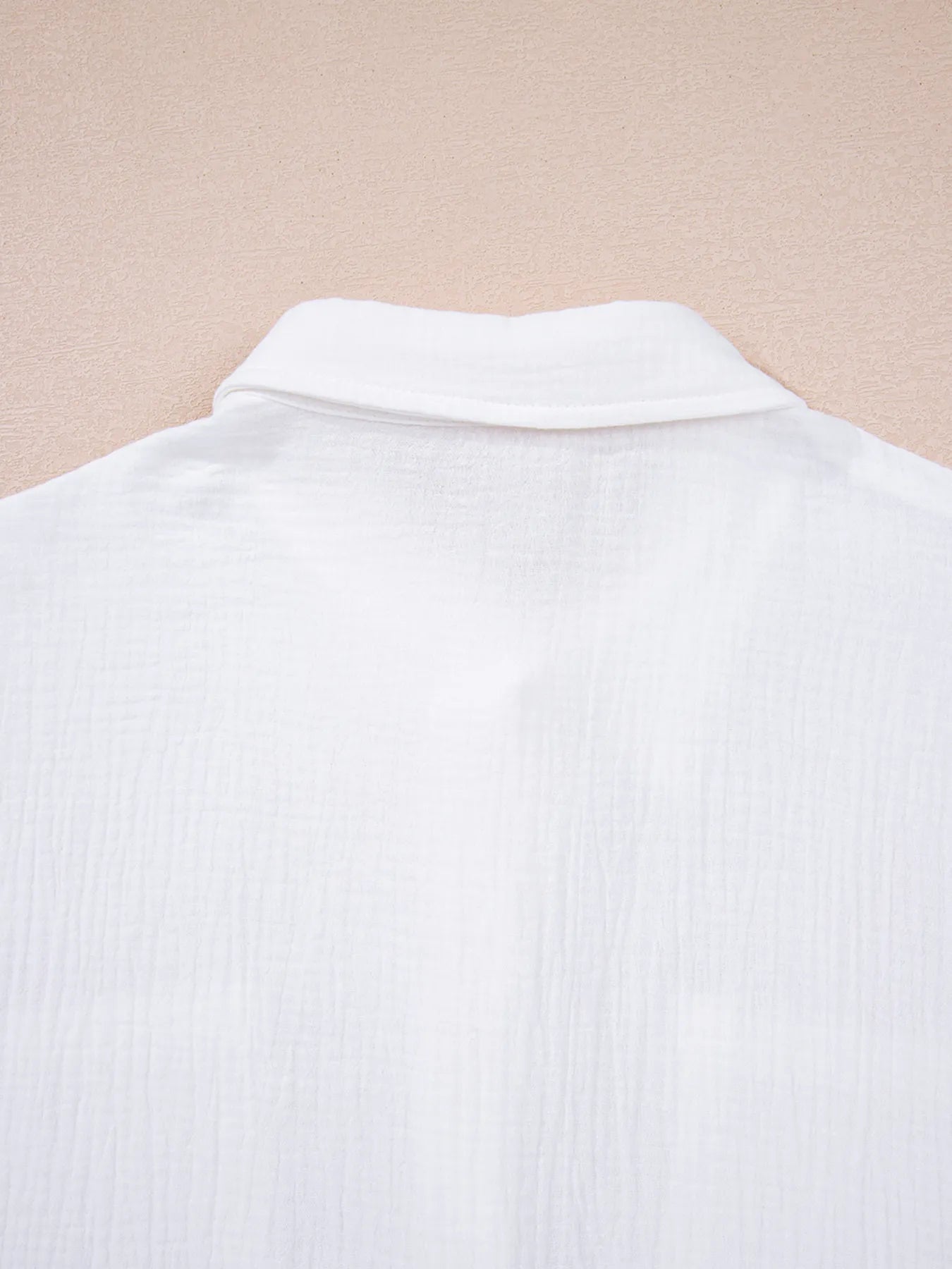 Lace Sleeve Button Down Shirt - Atelievuè