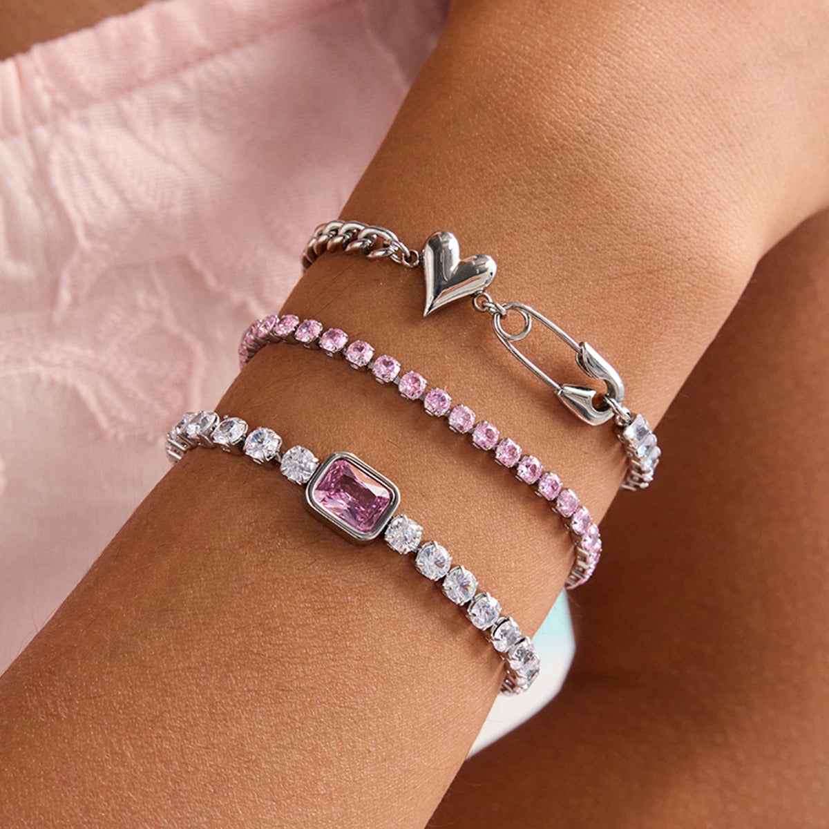 Light luxury high-end jewelry zircon bracelet