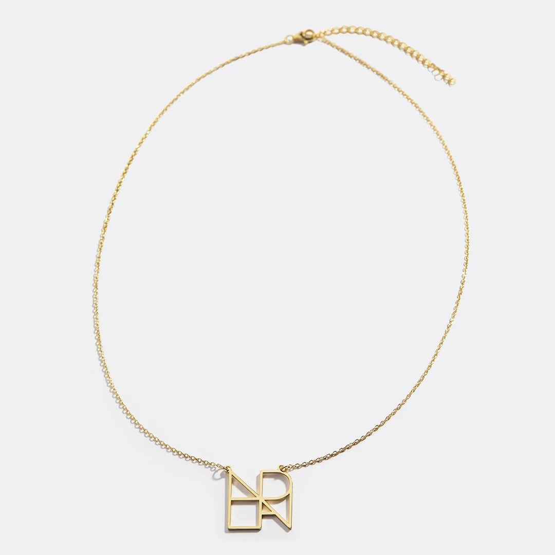 18k gold light luxury combination customized letter necklace