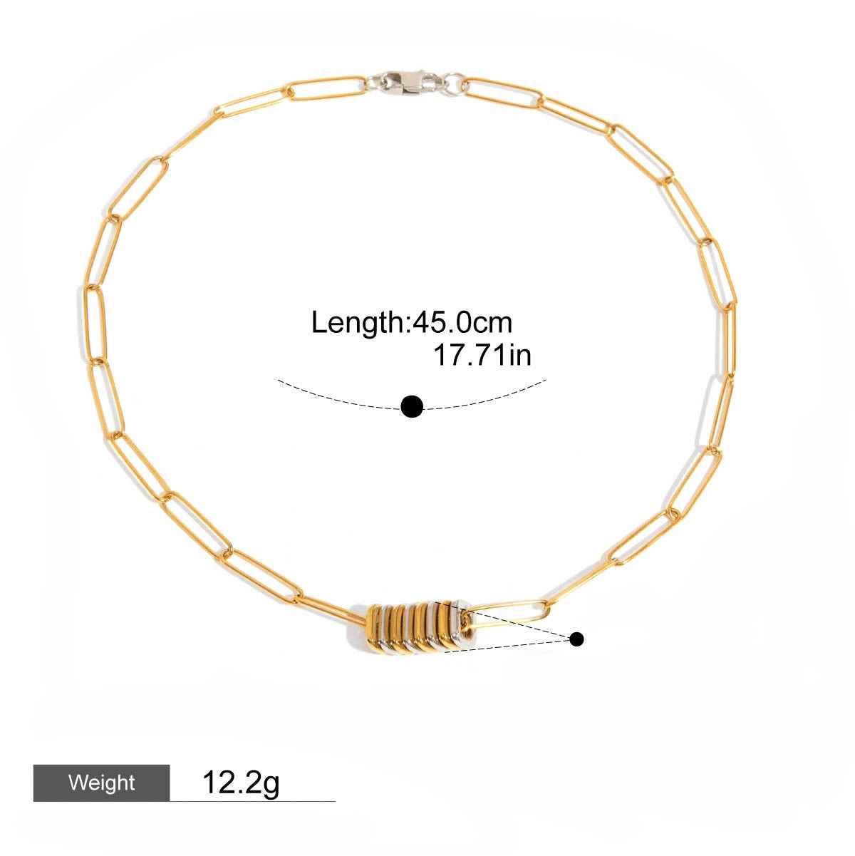 Titanium steel necklace light luxury clavicle chain bracelet