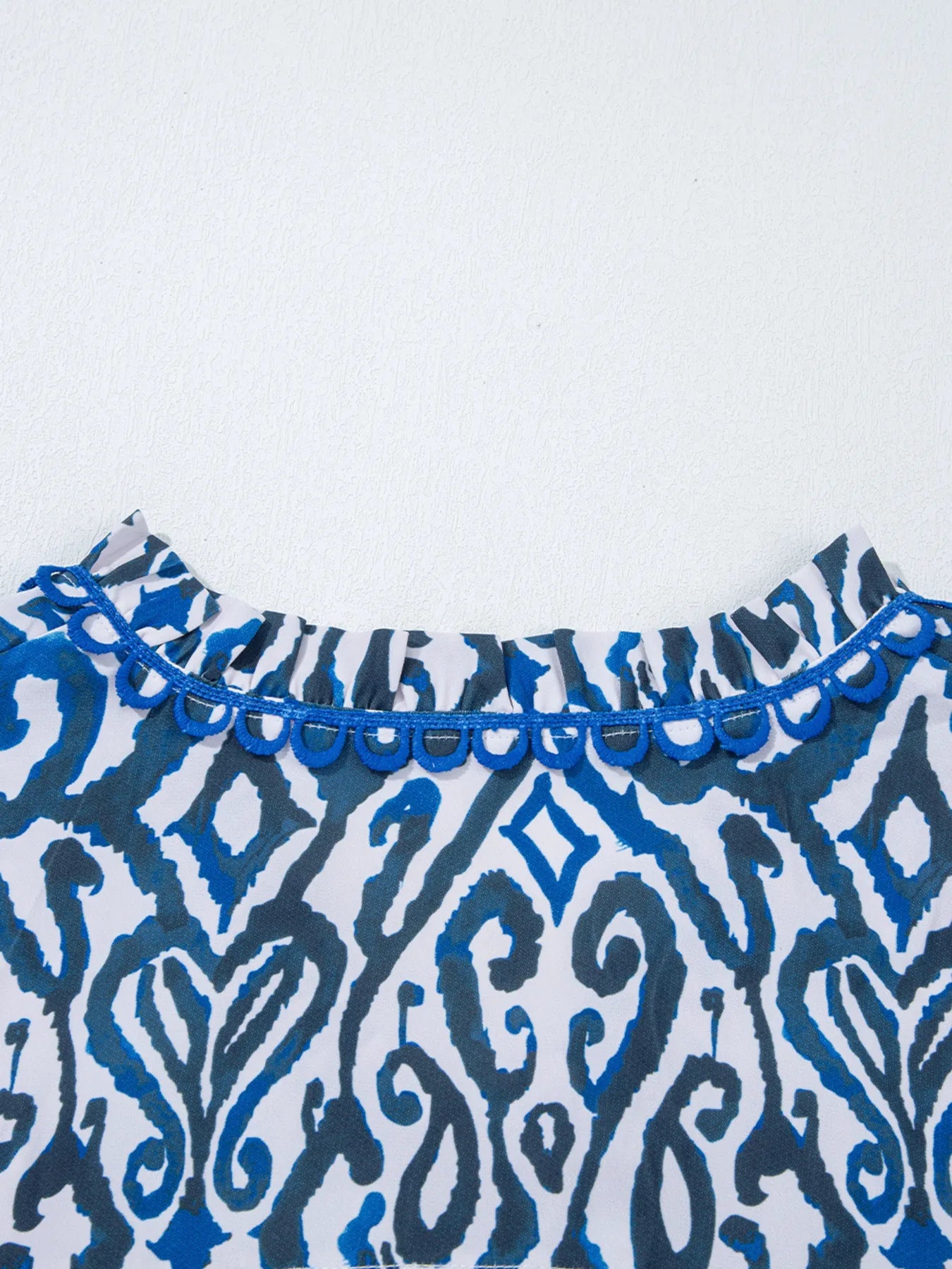 Paisley Print Long Sleeve Blouse - Atelievuè