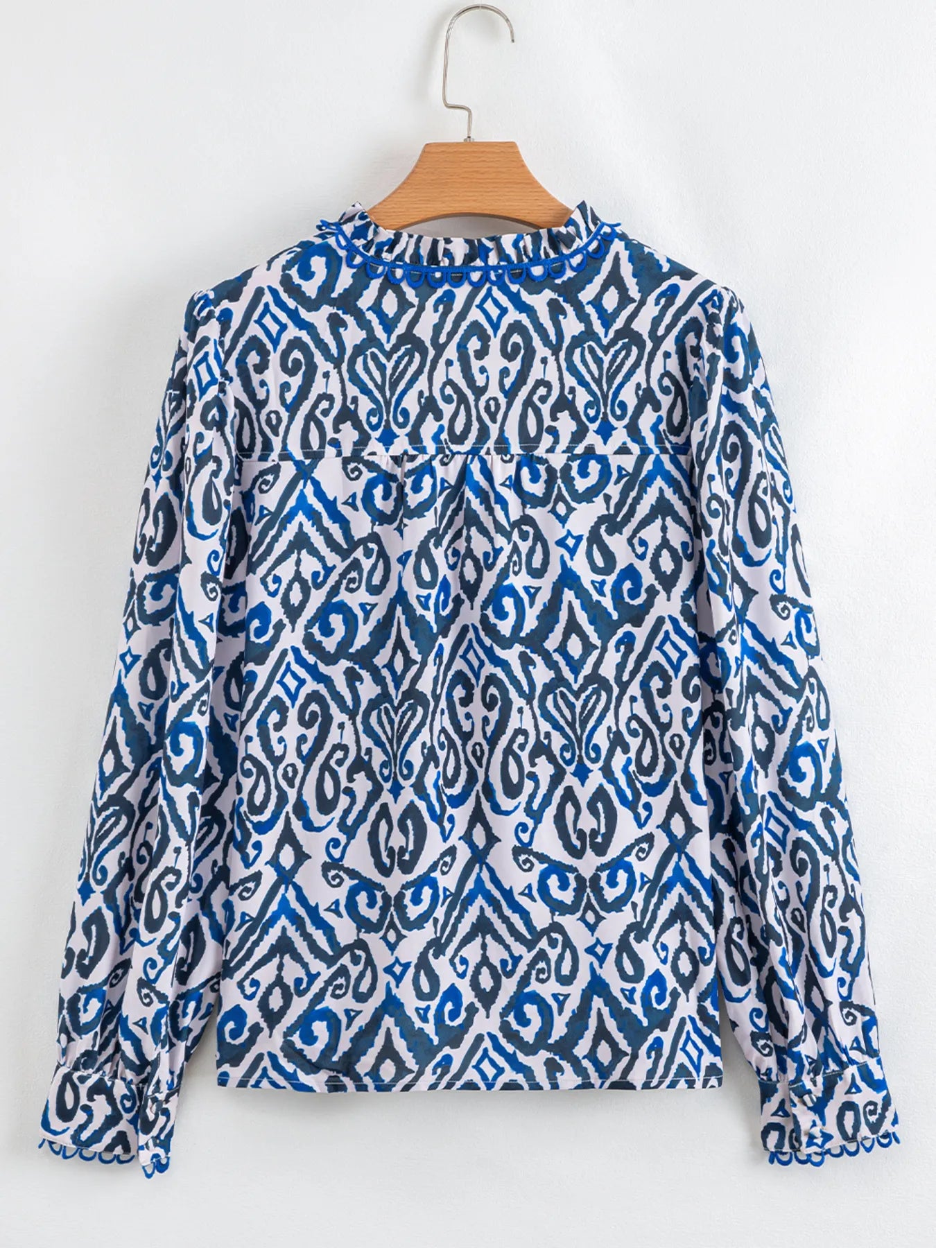 Paisley Print Long Sleeve Blouse - Atelievuè