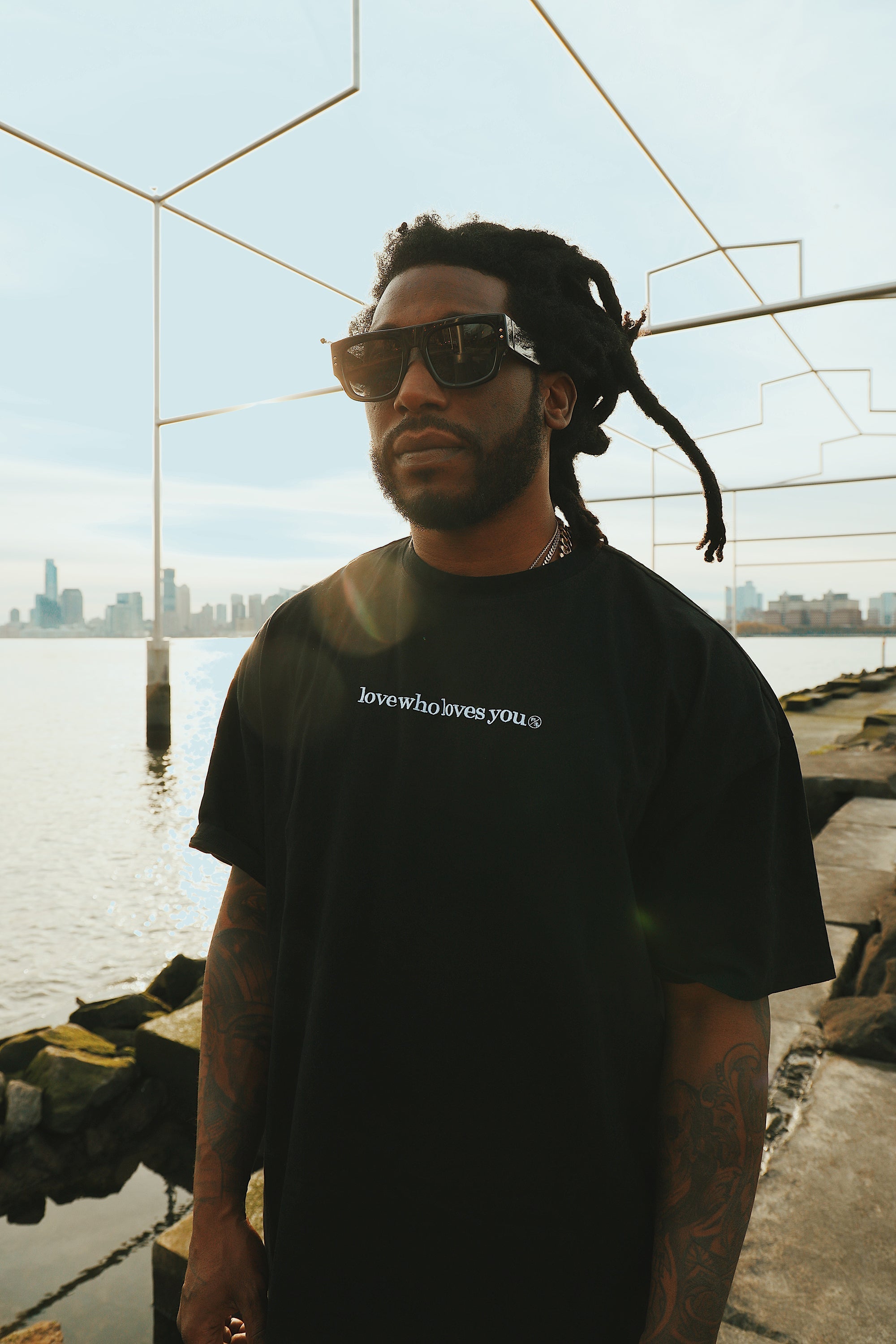 Love Who Loves You (Black - Oversize Shirt) Fly Supply Co