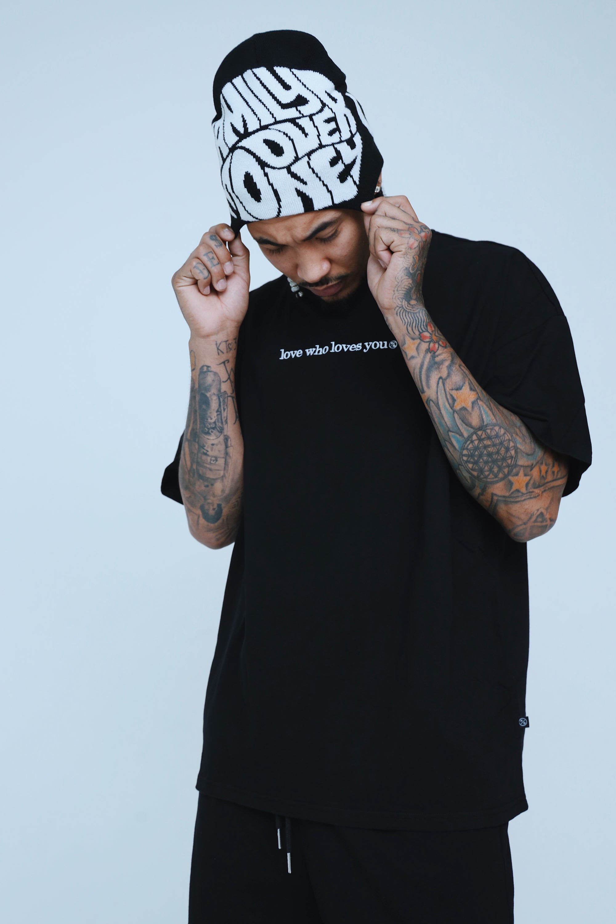 Love Who Loves You (Black - Oversize Shirt) Fly Supply Co