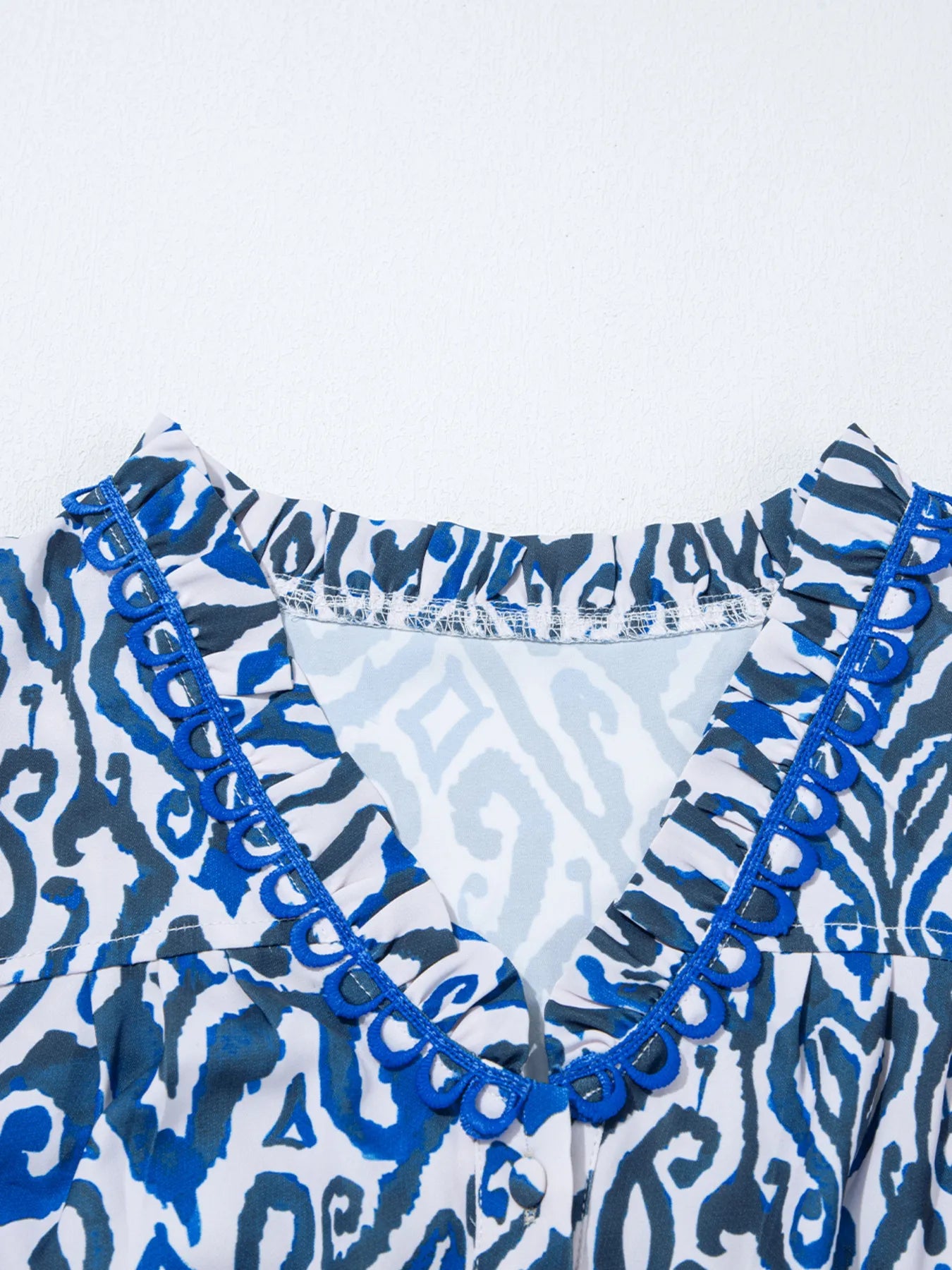 Paisley Print Long Sleeve Blouse - Atelievuè