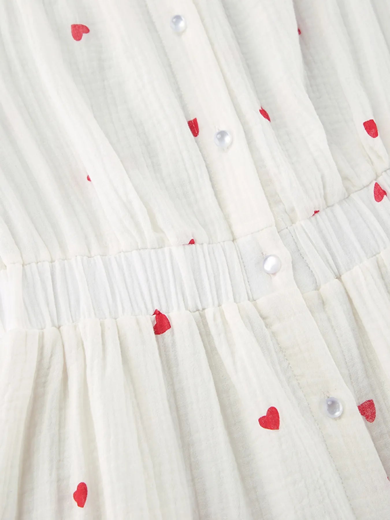 Heart Printed Off-Shoulder Ruffle Mini Dress - Atelievuè