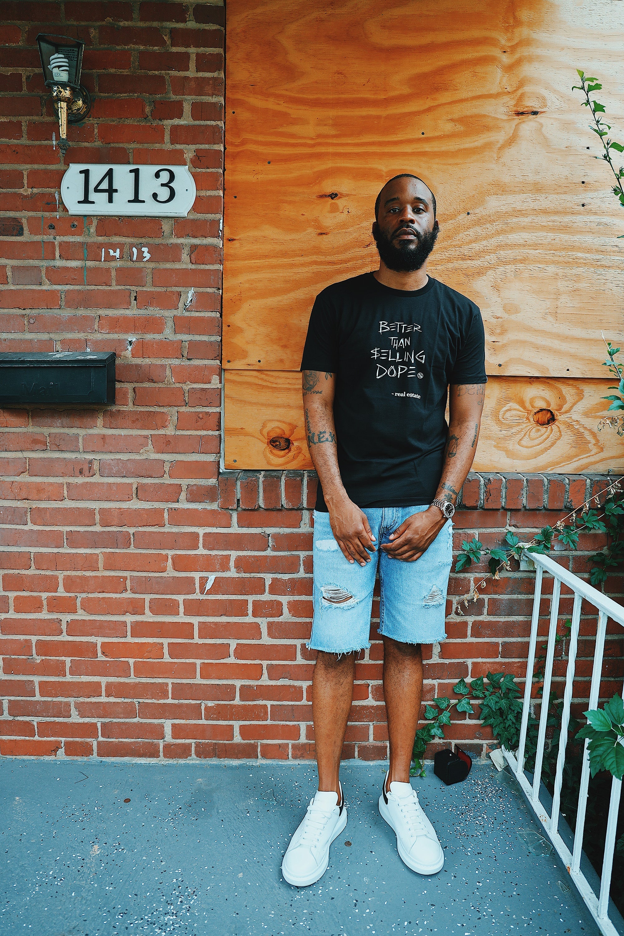 Better Than Selling Dope Tee - Real Estate (Black Tee) Fly Supply Co