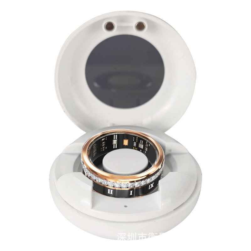 V2 Diamond-Encrusted Smart Ring (Titanium Steel)