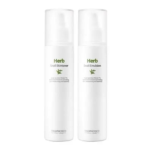 swanicoco Herb Snail Basic Set Skin Toner + Emulsion - Atelievuè