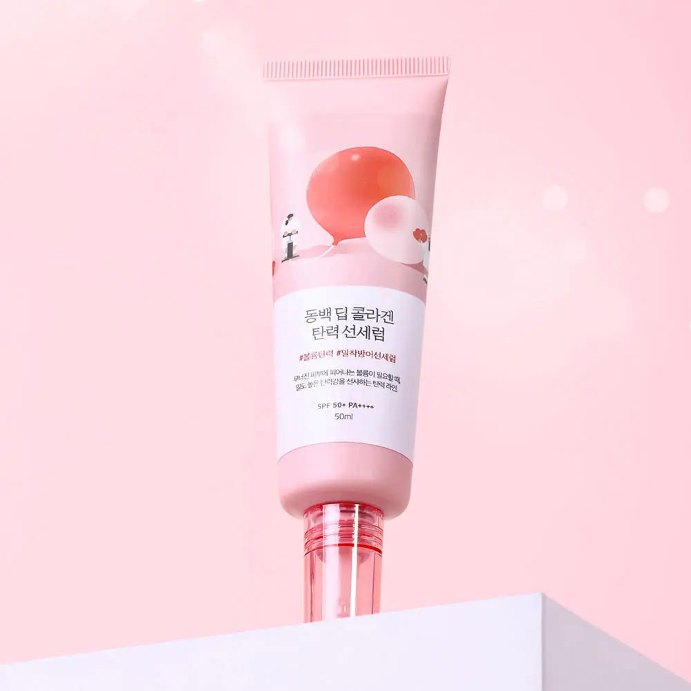 Round Lab Camellia Deep Collagen Firming Sun Serum 50ml (SPF 50+ PA++++) - Atelievuè