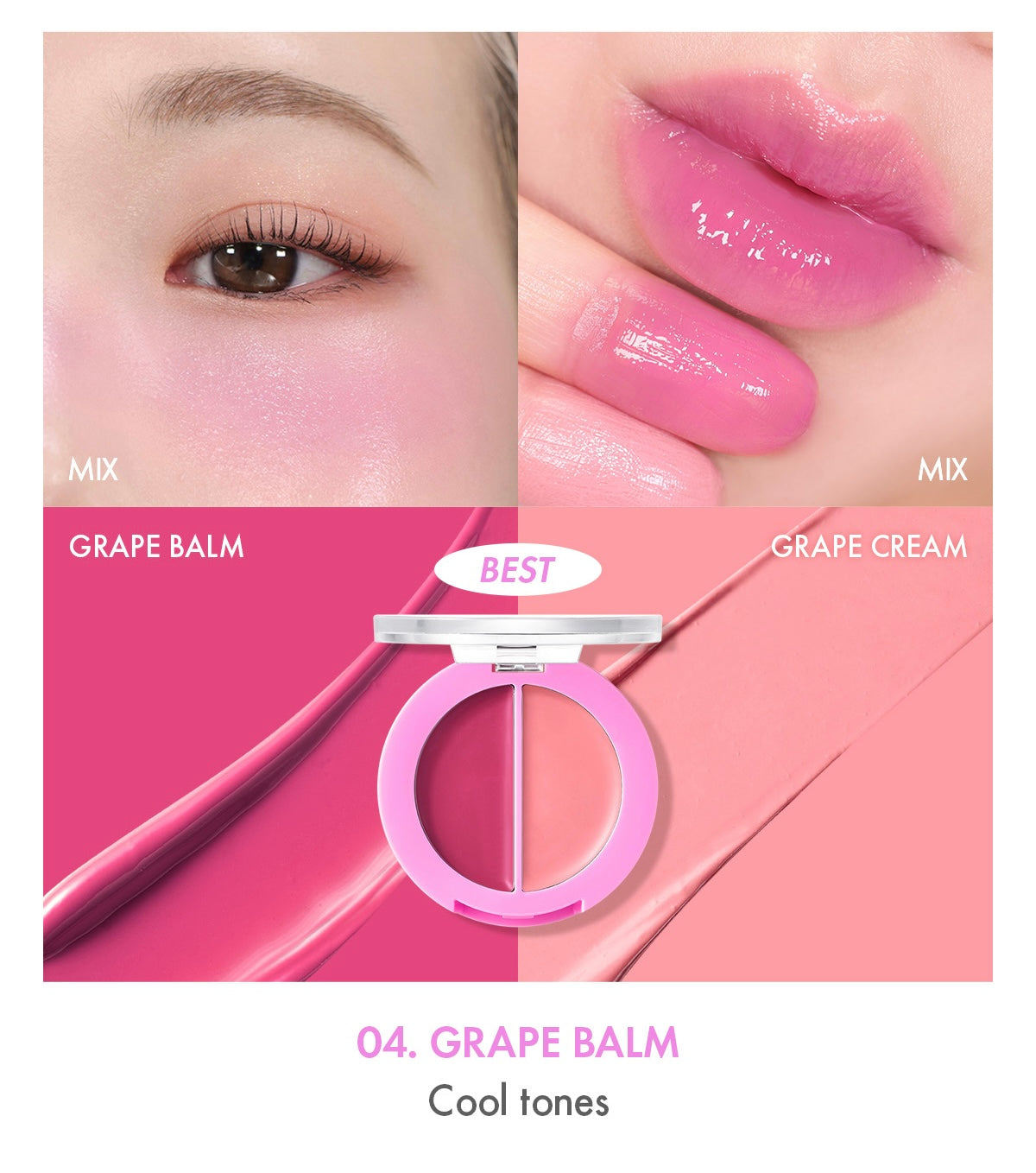 AMUSE Lip & Cheek Healthy Balm 3g (5 Colors) - Atelievuè