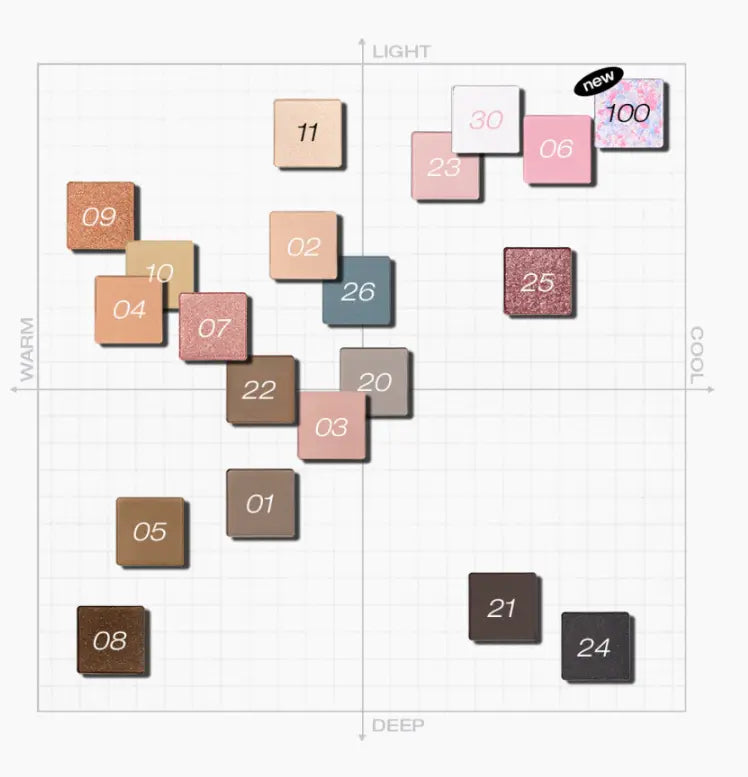 tooq One by Genuine Magnetic Eye Shadow 1.2g-2.1g (20colors) - Atelievuè