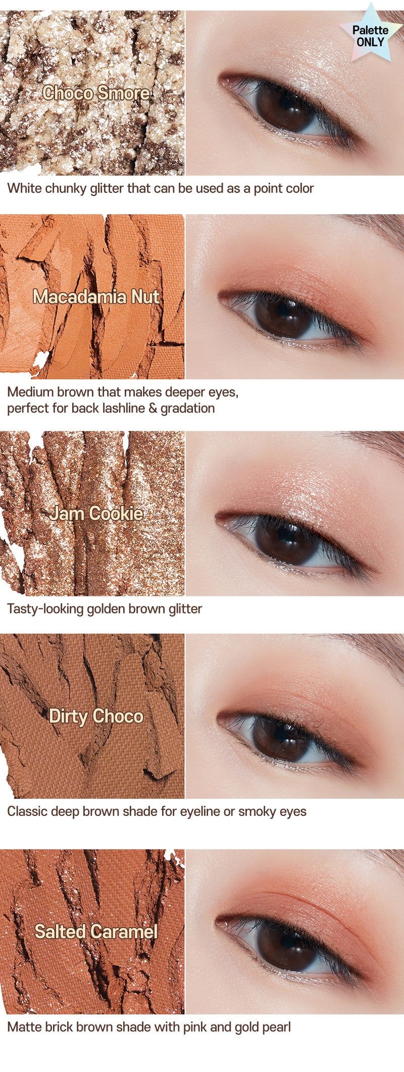 ETUDE Play Color Eyes 9-Color 7.2g #Cookie Chips - Atelievuè