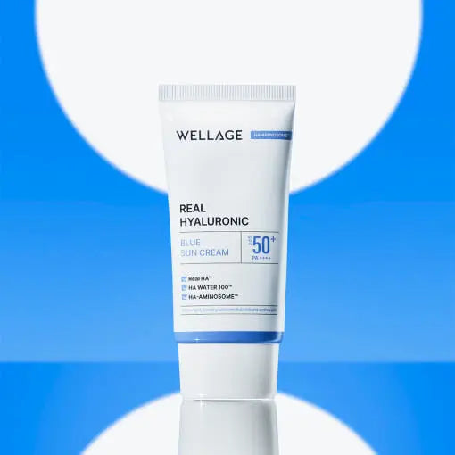 WELLAGE Real Hyaluronic Blue Sun Cream SPF50+ PA++++ 50ml - Atelievuè
