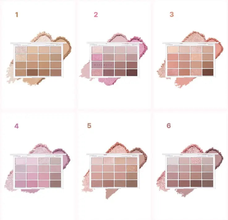 WAKEMAKE Soft Blurring Eye Palette 14g (17colors) - Atelievuè