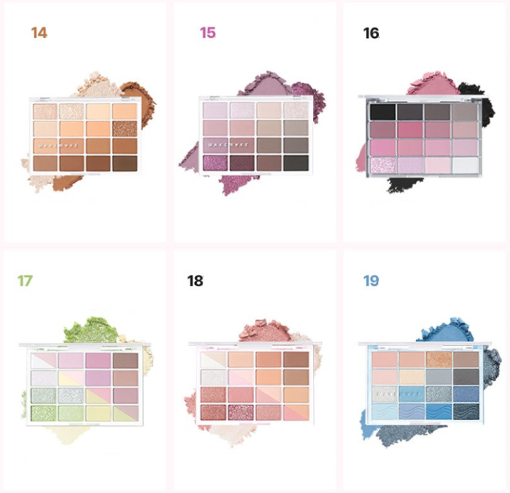 WAKEMAKE Soft Blurring Eye Palette 14g (17colors) - Atelievuè