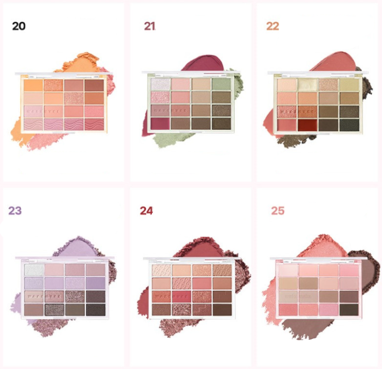 WAKEMAKE Soft Blurring Eye Palette 14g (17colors) - Atelievuè