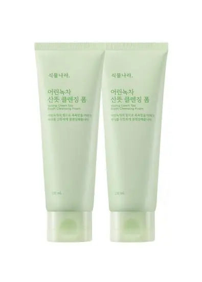 Shingmulnara Young Green Tea Fresh Cleansing Foam 120ml+120ml - Atelievuè