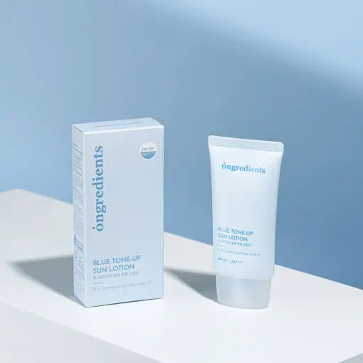 ongredients Blue Tone Up Sun Lotion SPF50+ PA++++ 50ml - Atelievuè