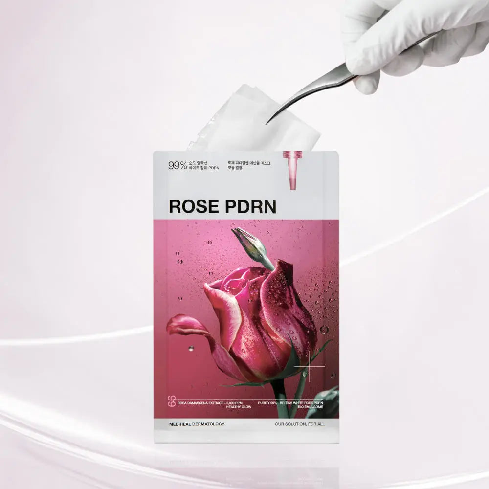 MEDIHEAL Rose PDRN Essential Mask Healthy Glow 24ml X 10ea - Atelievuè