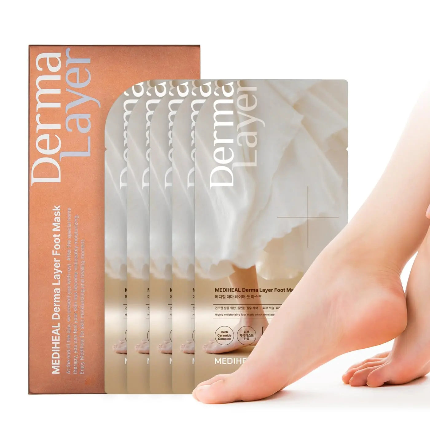 MEDIHEAL Derma Layer Foot Mask 18ml X 5ea - Atelievuè