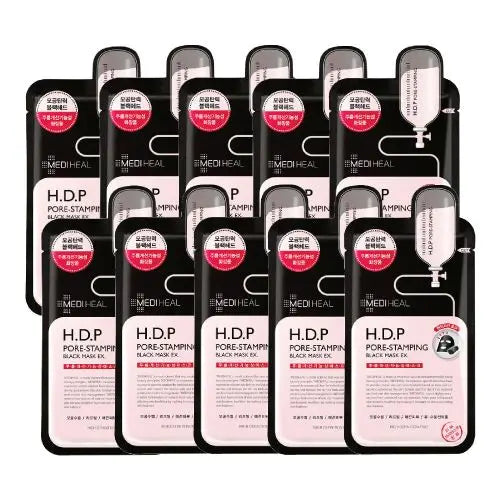 MEDIHEAL H.D.P Pore-Stamping Black Mask 24ml X 10ea - Atelievuè