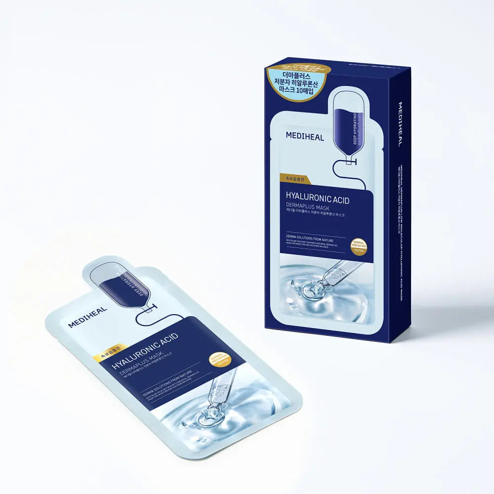MEDIHEAL Dermaplus Low Molecular Hyaluronic Acid Mask 22ml X 10ea - Atelievuè
