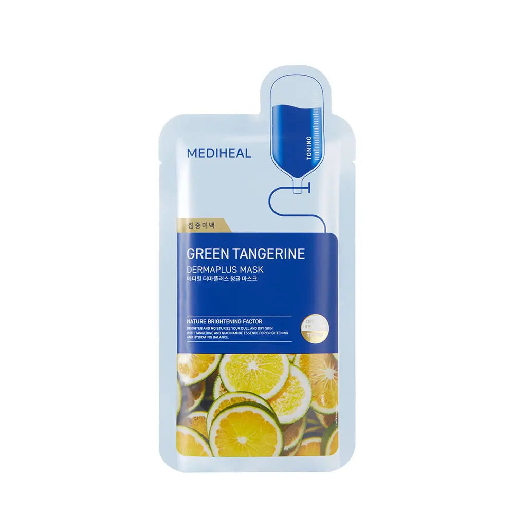 MEDIHEAL Dermaplus Green Tangerine Mask 22ml X 10ea - Atelievuè