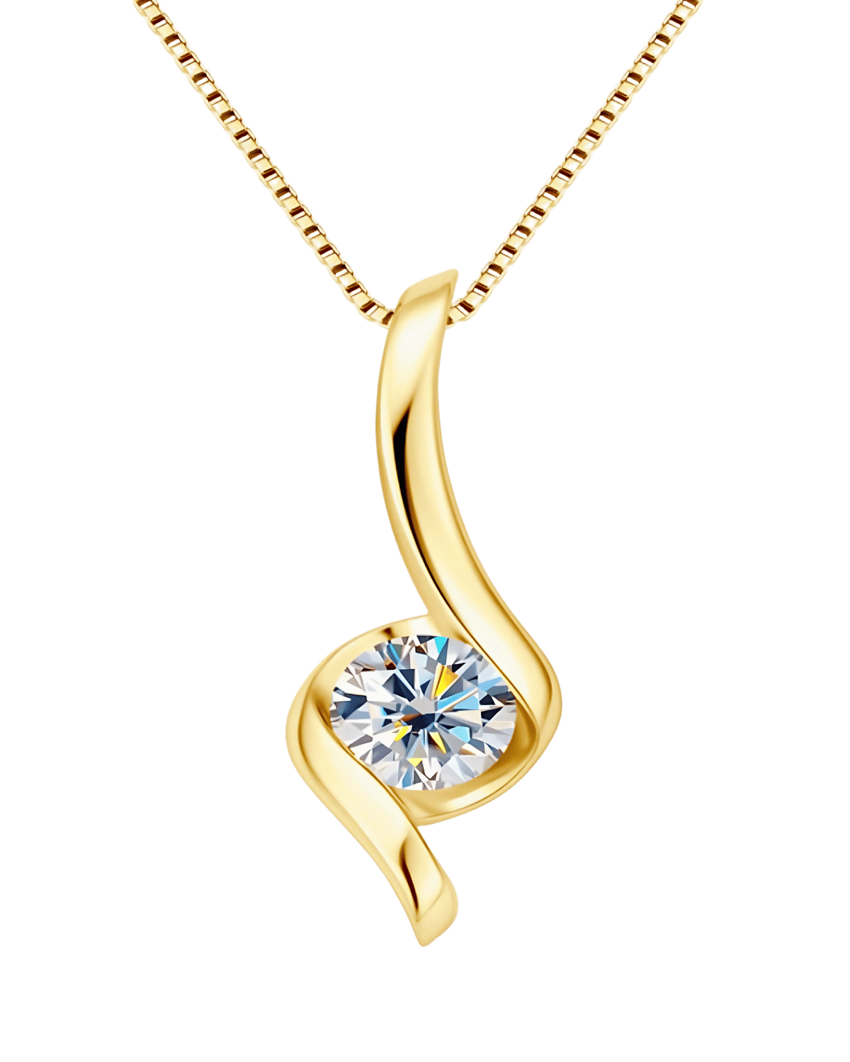 1 Carat Diamond Gold Pendant Necklace Mason & Madison Co. Jewelry