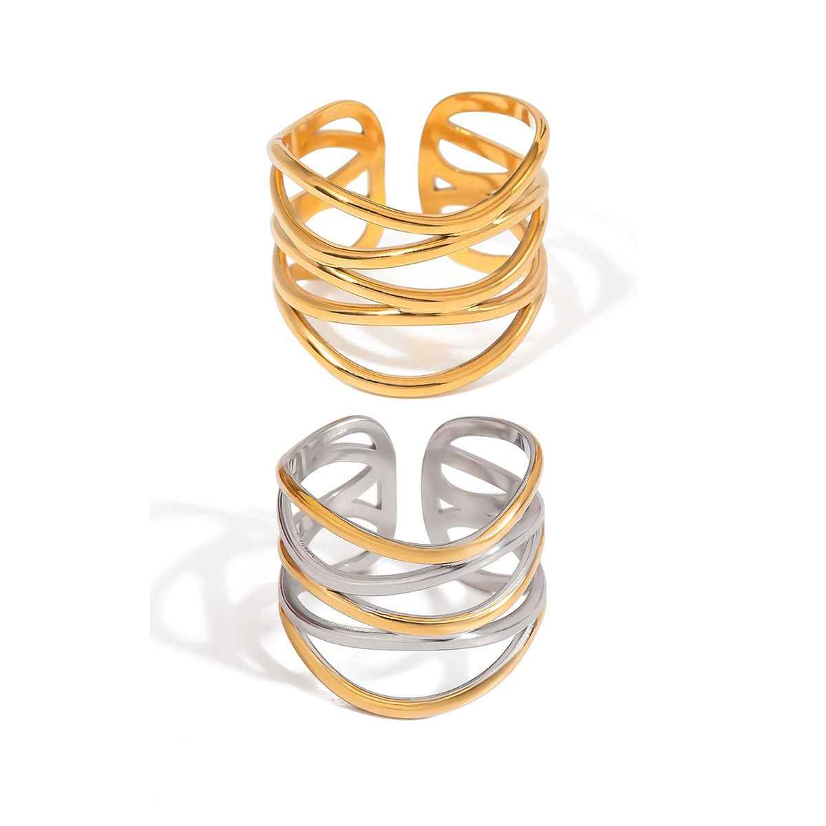 18K Gold Luxury Titanium Steel Ring
