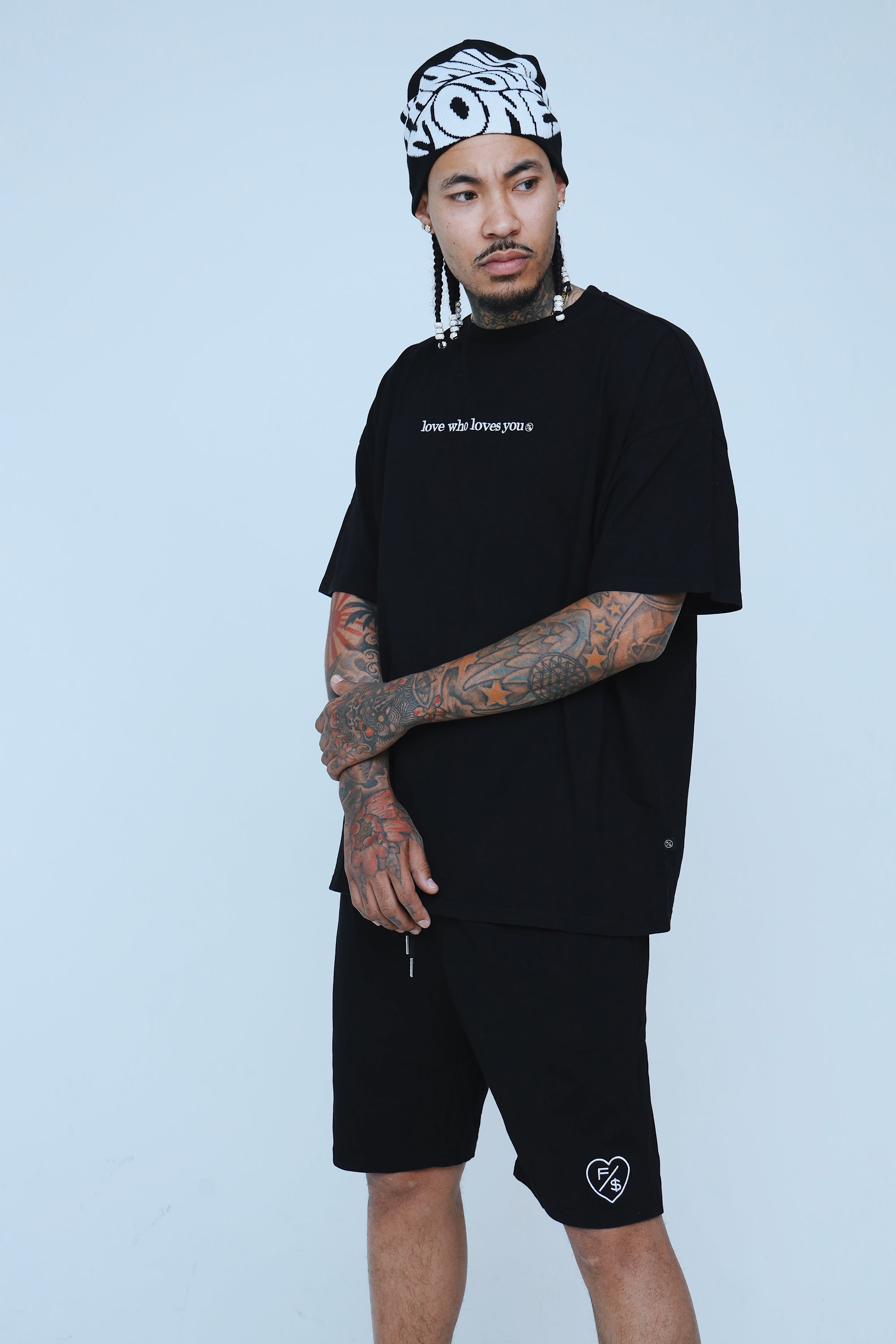 Love Who Loves You (Black - Oversize Shirt) Fly Supply Co