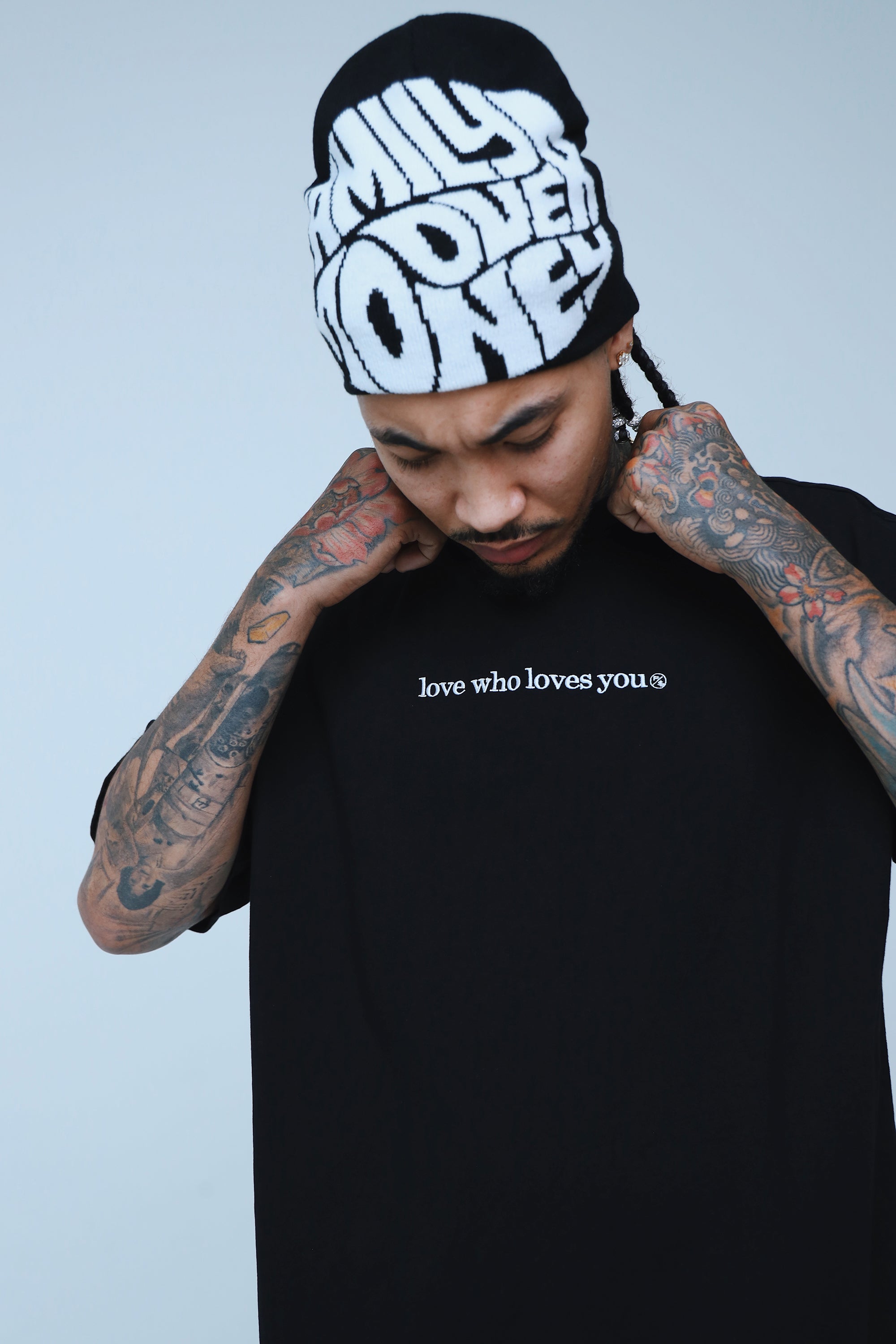 Love Who Loves You (Black - Oversize Shirt) Fly Supply Co