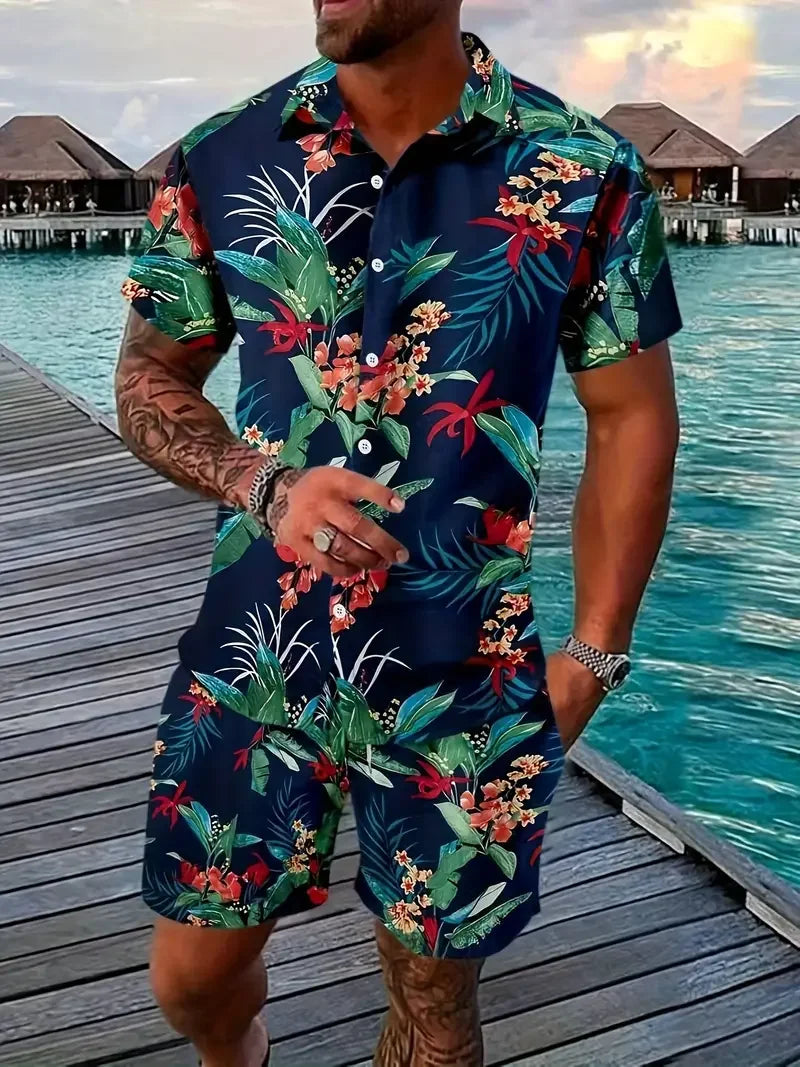 Men streetwear two piece Beach set Sexikinis Swim