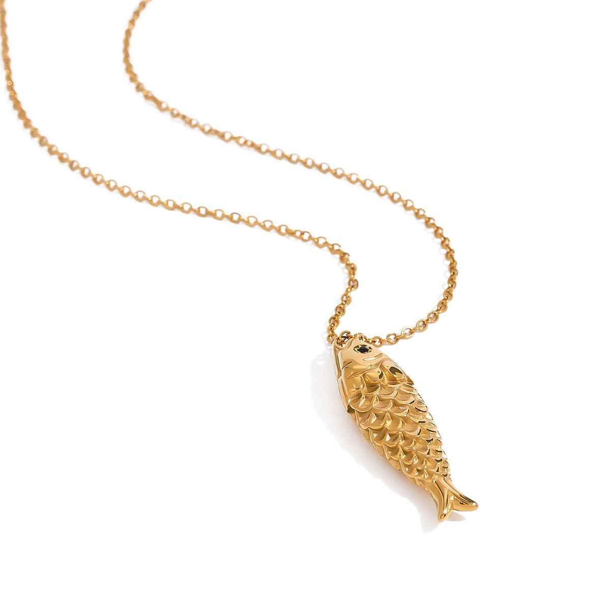 18K Goldfish Shape Design Exquisite Fashion Necklace Bracelet Set