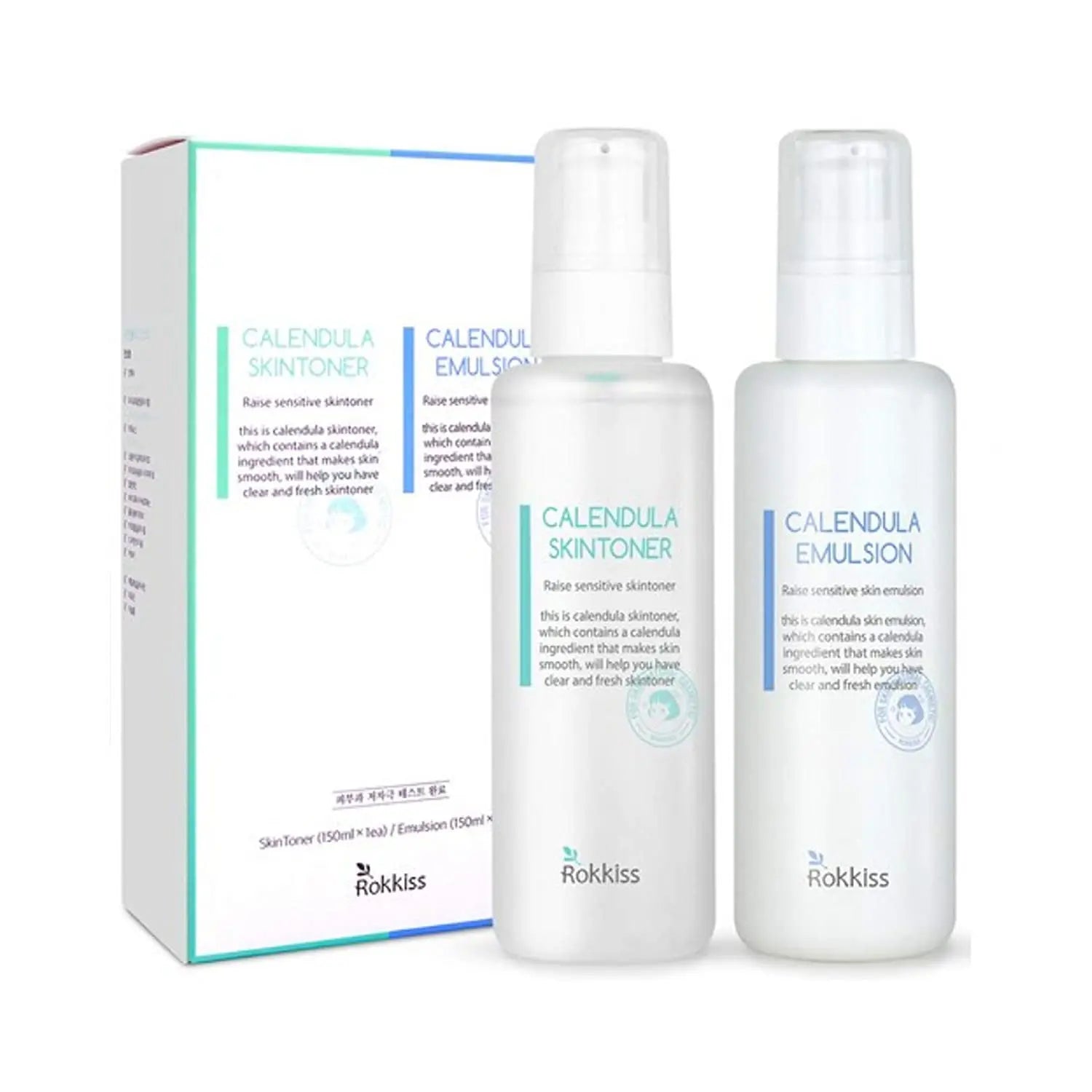 Rokkiss Calendula Skin Toner Emulsion SET 150ml +150ml Wrinkle Care - Atelievuè