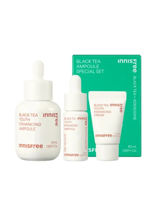 Innisfree Black Tea Youth Enhancing Ampoule Special Set - Atelievuè