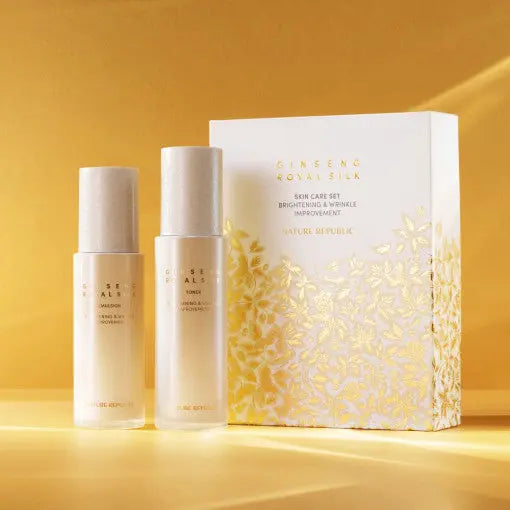 NATURE REPUBLIC Ginseng Gold Silk Toner & Emulsion Set - Atelievuè