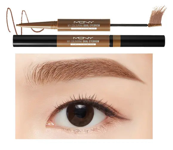 [MACQUEEN New York] My Colouring Dual Eyebrow Pencil & Browcara #Light Brown - Atelievuè