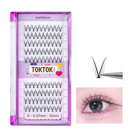CORINGCO Toktok-Hara Check Eyelash 100pcs (3 Types) - Atelievuè