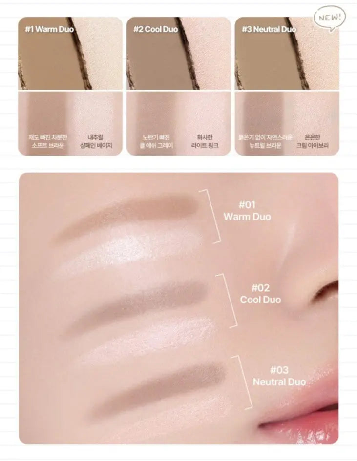 [TOO COOL FOR SCHOOL] Artclass By Rodin Dual Contour Stick 1.1g (3 Colors) - Atelievuè