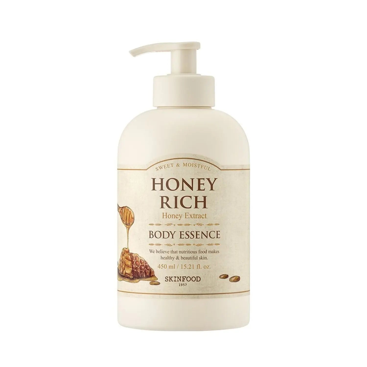 SKINFOOD Honey Rich Body Essence 450ml - Atelievuè