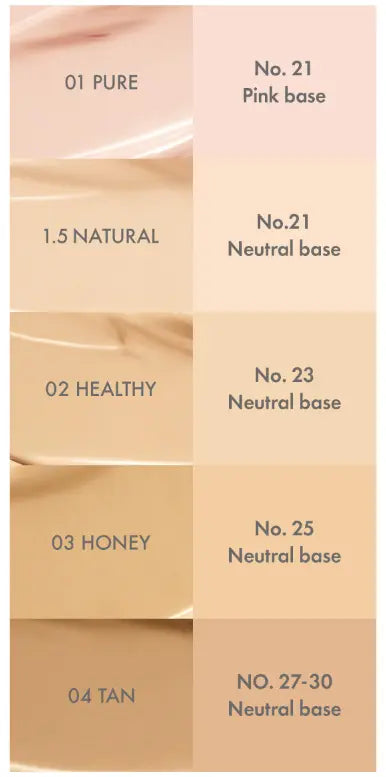 AMUSE Dew Power Vegan Cushion SPF 50+ PA++++ 15g (4 Colors) - Atelievuè
