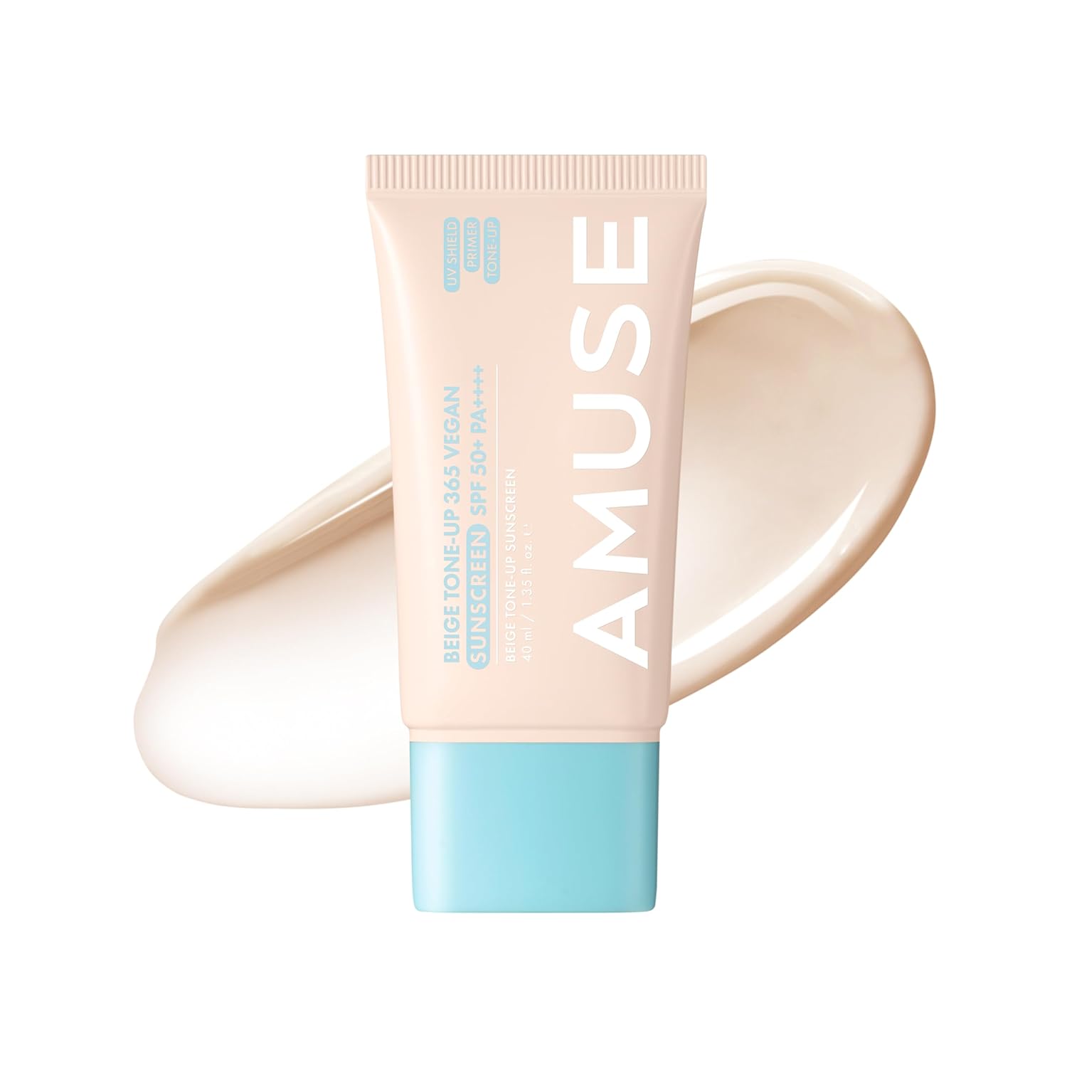 AMUSE Beige Tone Up 365 Vegan Sun Cream SPF50+ PA++++ 40ml - Atelievuè