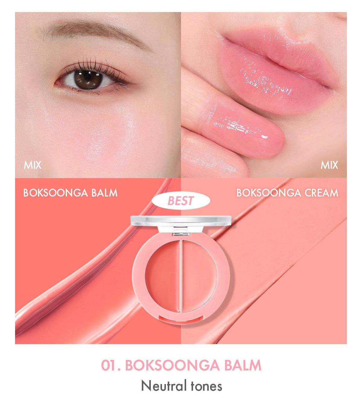 AMUSE Lip & Cheek Healthy Balm 3g (5 Colors) - Atelievuè