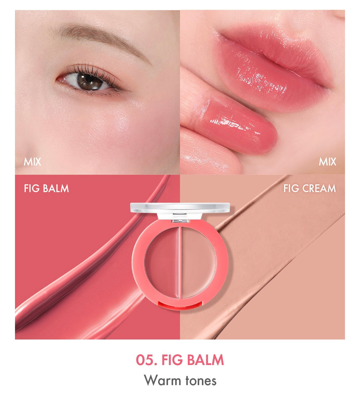 AMUSE Lip & Cheek Healthy Balm 3g (5 Colors) - Atelievuè
