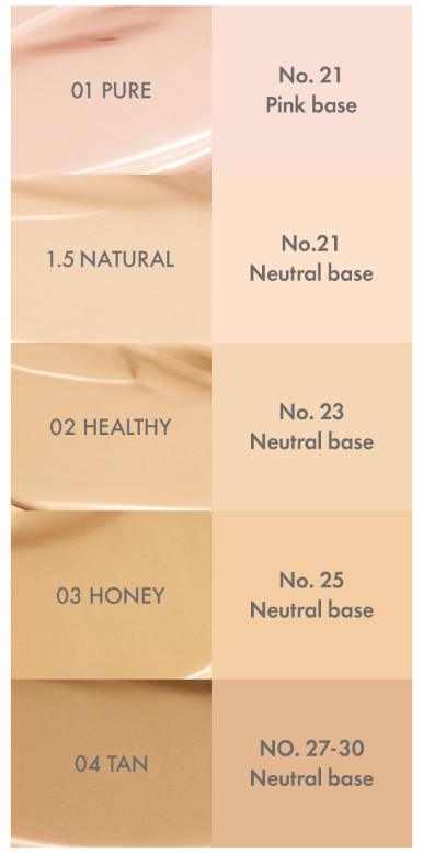 AMUSE Dew Power Vegan Cushion SPF 50+ PA++++ SET 15g + 15g(Refill) (4 Colors) - Atelievuè