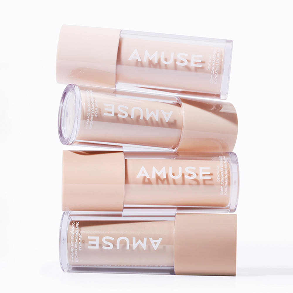 AMUSE Dew Wear Foundation SPF50+ PA++++ SET 35ml + 35ml(Refill) (4 Colors) - Atelievuè