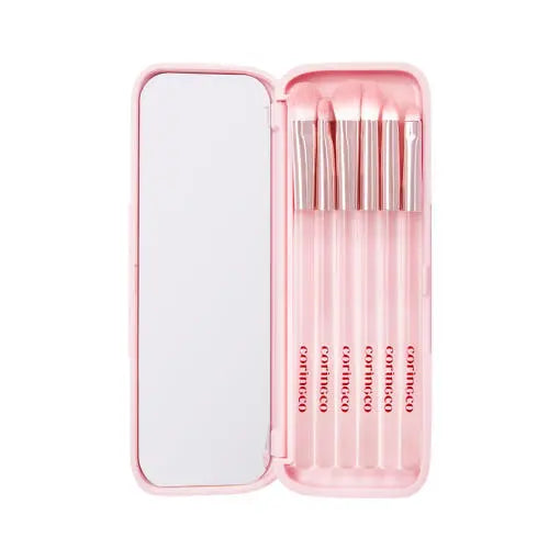 CORINGCO Pink Pocket Eye Brush Set 6P - Atelievuè