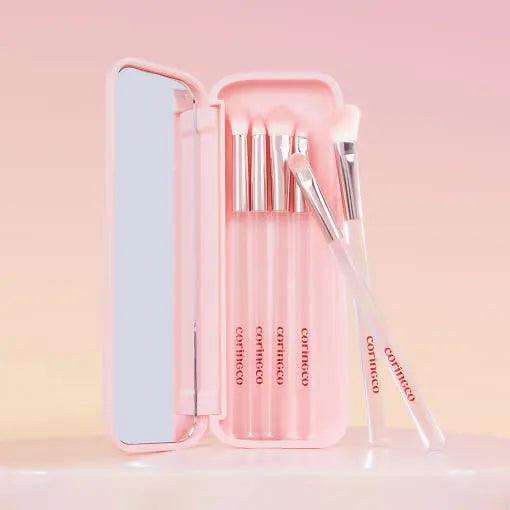 CORINGCO Pink Pocket Eye Brush Set 6P - Atelievuè