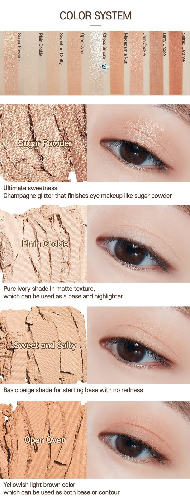 ETUDE Play Color Eyes 9-Color 7.2g #Cookie Chips - Atelievuè